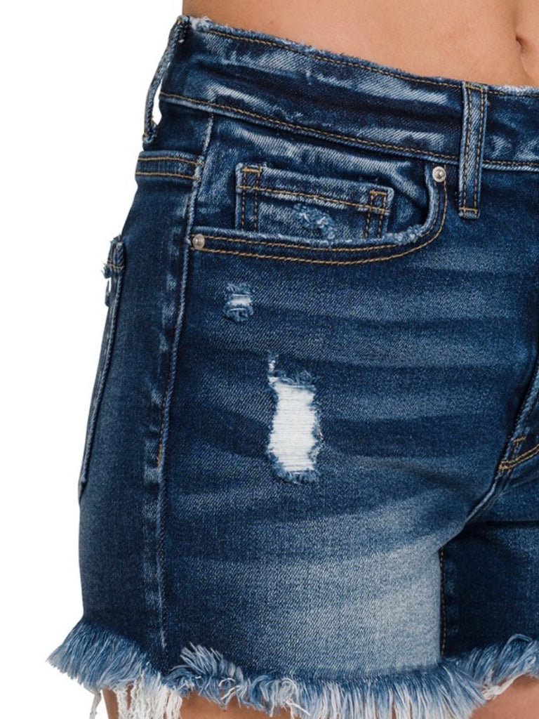 Raya Dark Wash High Rise Short