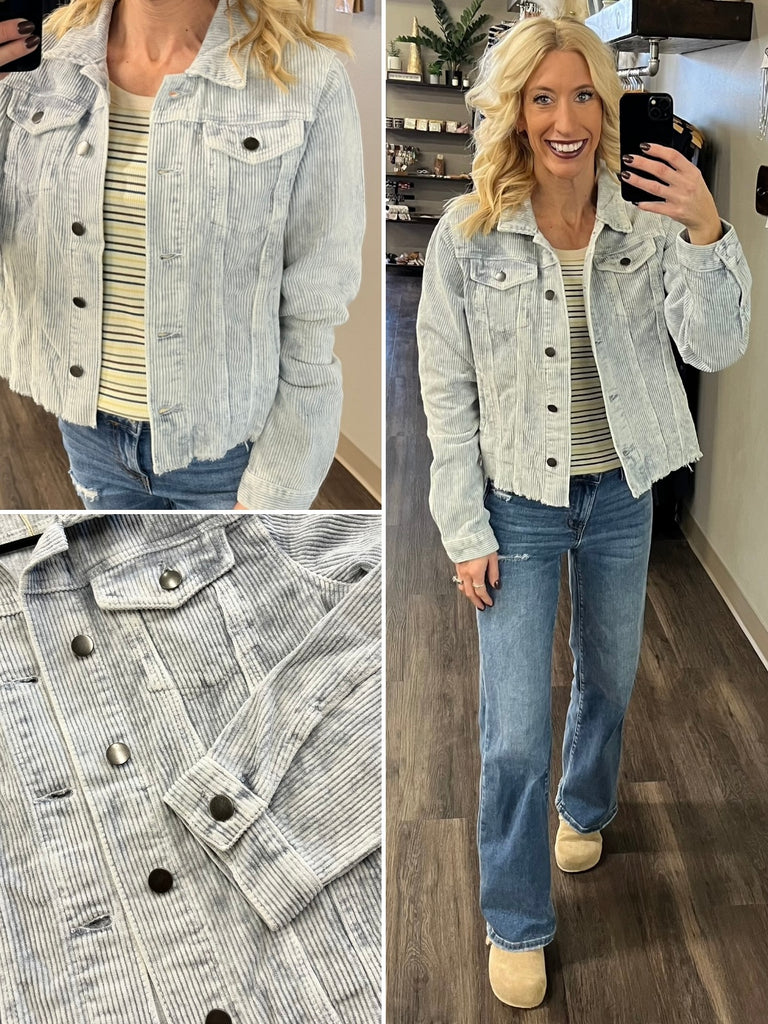Brenley Corduroy Jacket - Gray