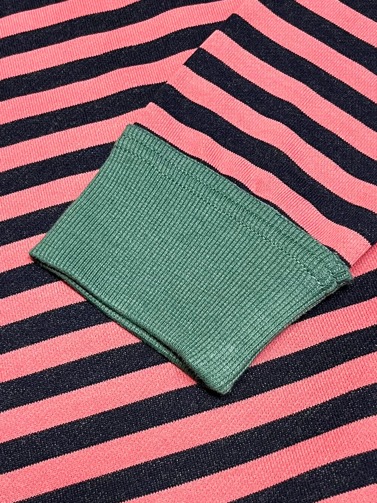 Leena Striped Crewneck - Pink/Navy