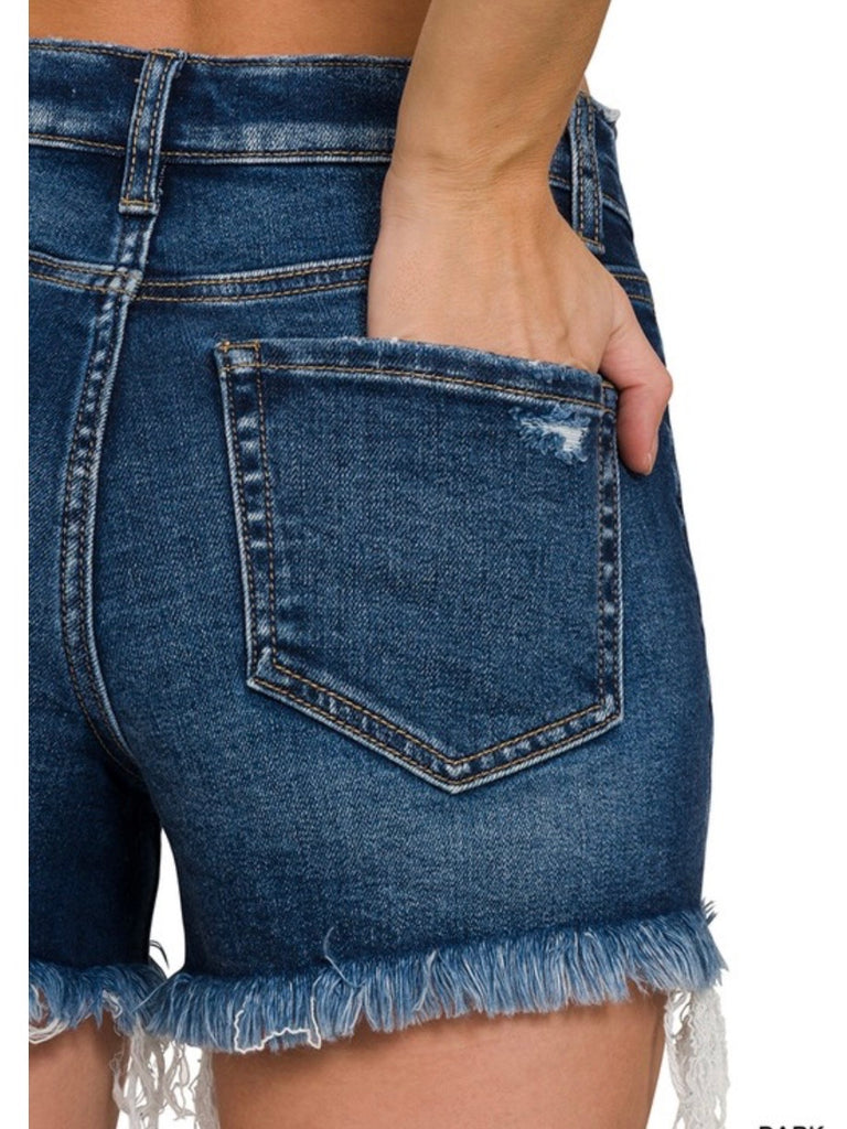 Raya Dark Wash High Rise Short