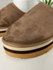 Gabby Fur-Lined Slides - Mocha