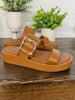 Raya Platform Sandals - Camel