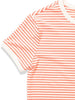 Cora Contrast Striped Tee - Coral