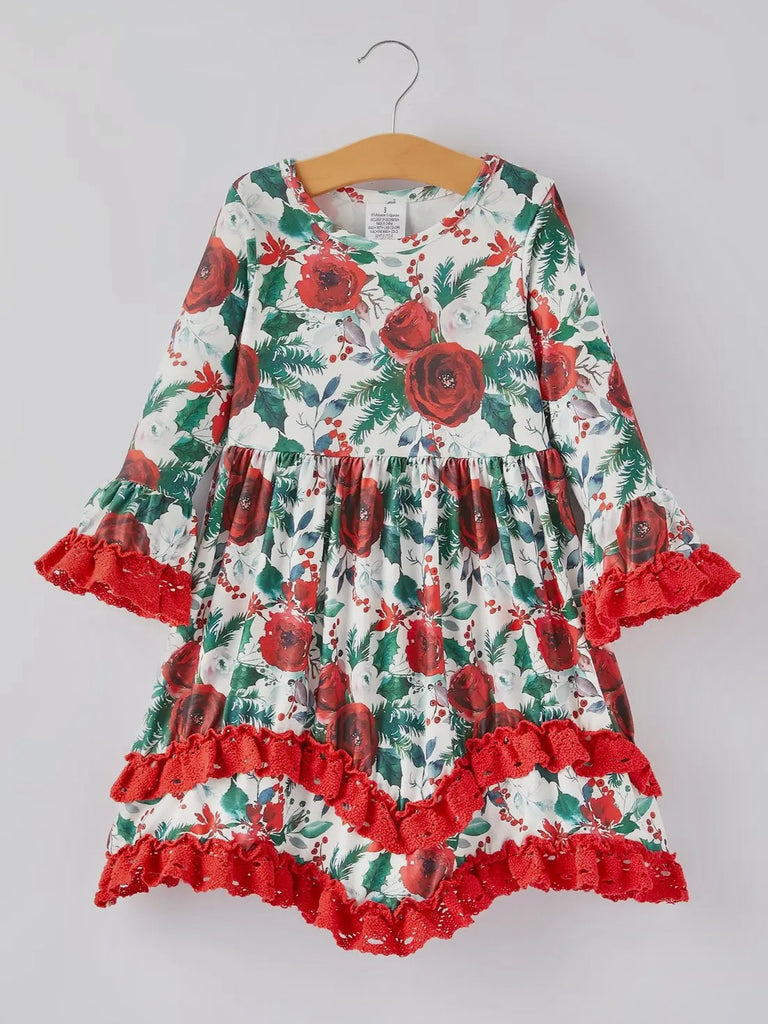 Bria Winter Floral Dress - KIDS