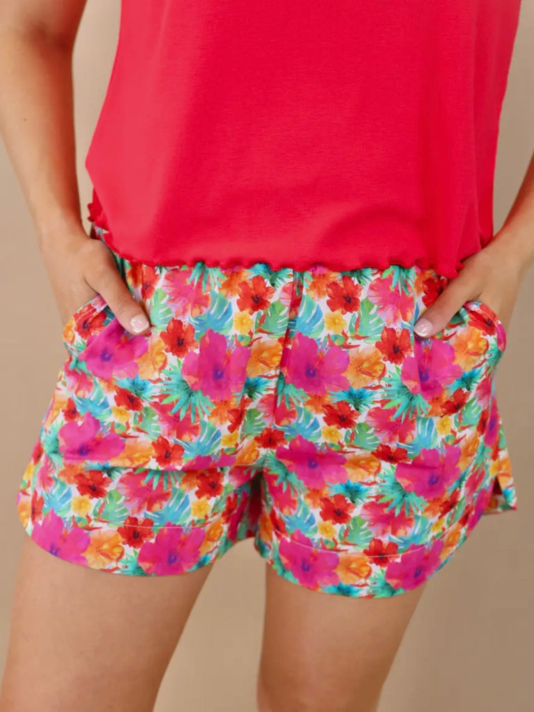 Julia Pink Floral Shorts