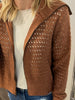 Gretchen Knit Zip-Up Sweater - Caramel