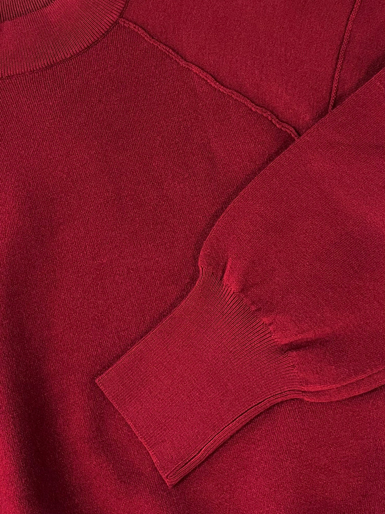 Margo Puff Sleeve Sweater - Wine