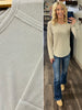 Sonya Long Sleeve Waffle Knit - Taupe
