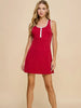 Gretta Athletic Dress - Red