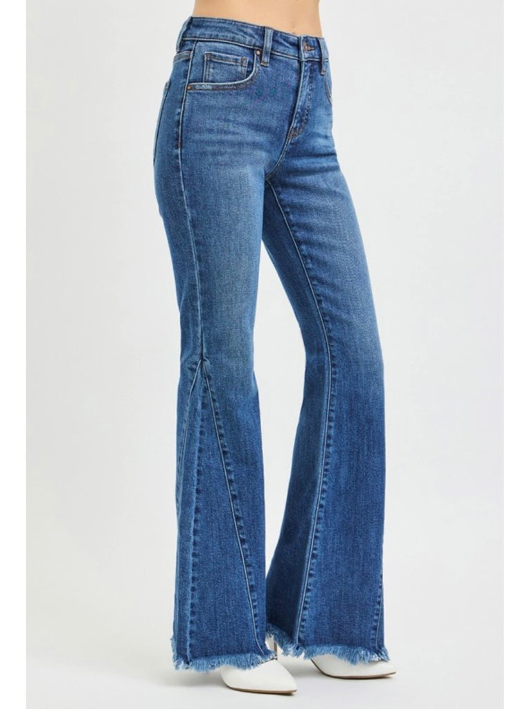 Jaymee Mid-Rise Flare with Seam Detail