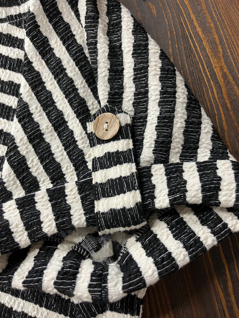 Carla Button Accent Top