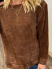 Kinsley Chenille Waffle Knit Sweater - Mocha