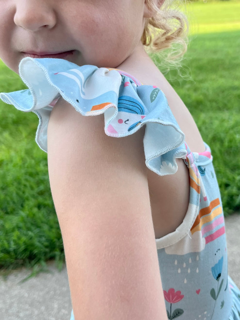Rylee Ruffle Dress - Kids - Unicorn