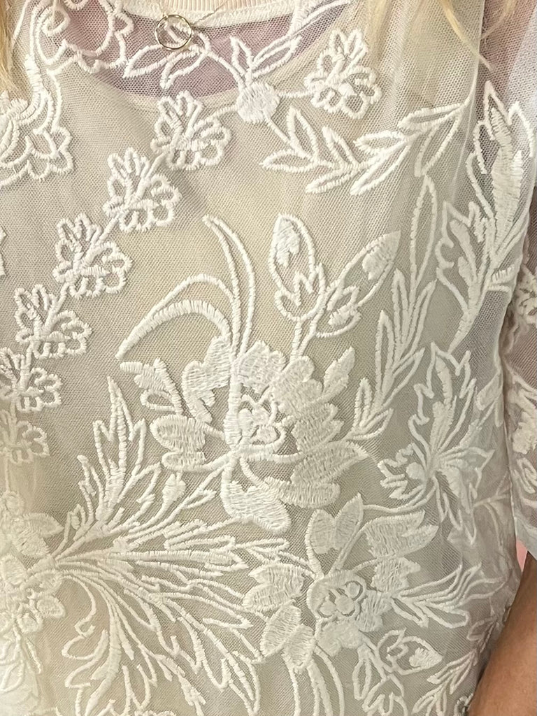 Ami Lace Mesh Top