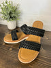 Diane Braided Wedge Sandals - Black