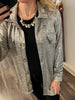 Liv Metallic Button Up Blouse