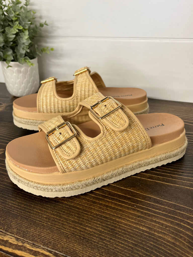 Trudi Buckle Sandals - Natural