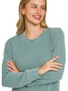Maddie Ribbed Long Sleeve - Jade
