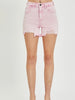 Alexa Light Pink Acid Wash Shorts