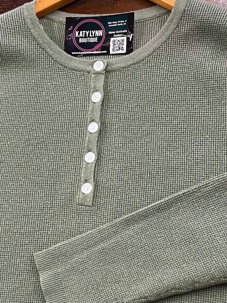 Mariah Henley Sweater - Olive