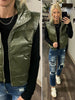 Matilda Puffer Vest - Olive Shimmer