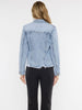 Nylah Fringe Hem Denim Jacket - Light Wash