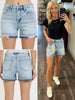 Opal Light Wash Shorts