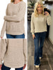 Terri Waffle Knit Sweater - Latte
