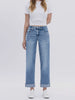 Brandie High-Rise Cuffed Crop Straight Denim