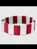 Gameday Stretch Bracelet - Red/White