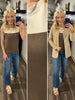 Trisha Color-Block Tank - Latte/Mocha