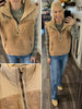 Allie Sherpa Pullover Vest - Camel