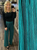 Jenni Pleated Wide-Leg Pant - Evergreen