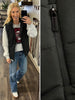 Chris Contrast Accent Vest - Black/Black