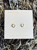 Circle Stud Earrings - Silver