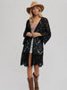 Kallie Crochet Bell Sleeve Cardi - Black