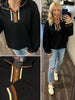 Trish Quarter Zip - Black