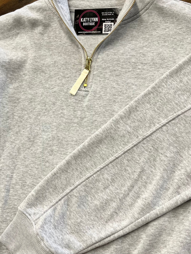 Sam Gold Accent Quarter Zip - Grey