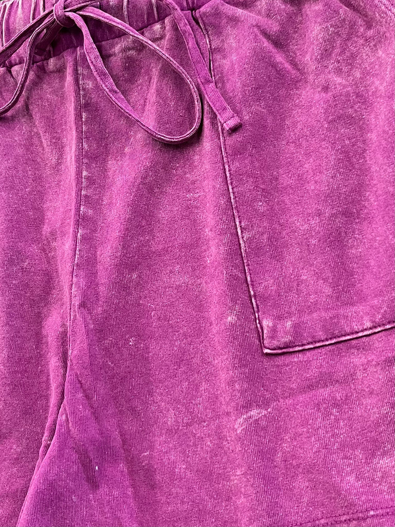 Jules Vintage Tee and Short Set - Purple