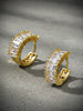 Mindy Emerald Cut Huggie Earring - Gold