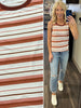 Jen Striped Tank - Marsala