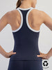 Ava Butter-Soft Contrast Tank-  Navy