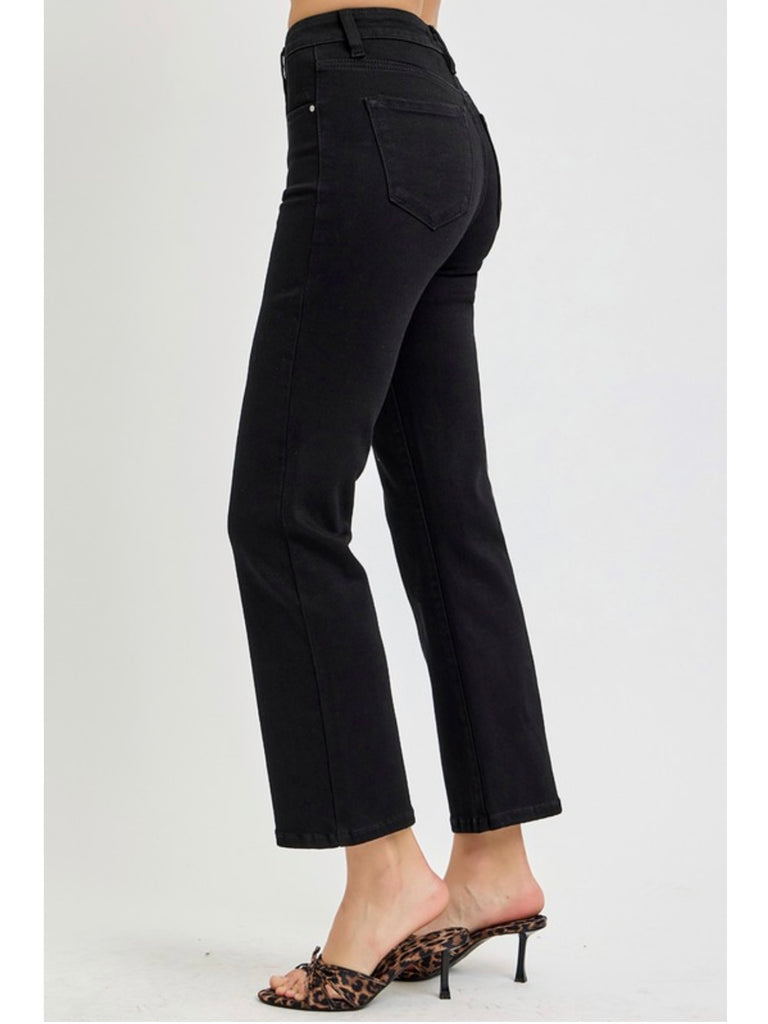 Michelle Black Straight Crops
