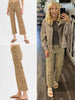 Steph Mid-Rise Straight Ankle Denim - Leopard
