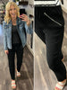 Kelly Side Zipper Trouser Pant - Black