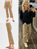 Steph Mid-Rise Straight Ankle Denim - Leopard