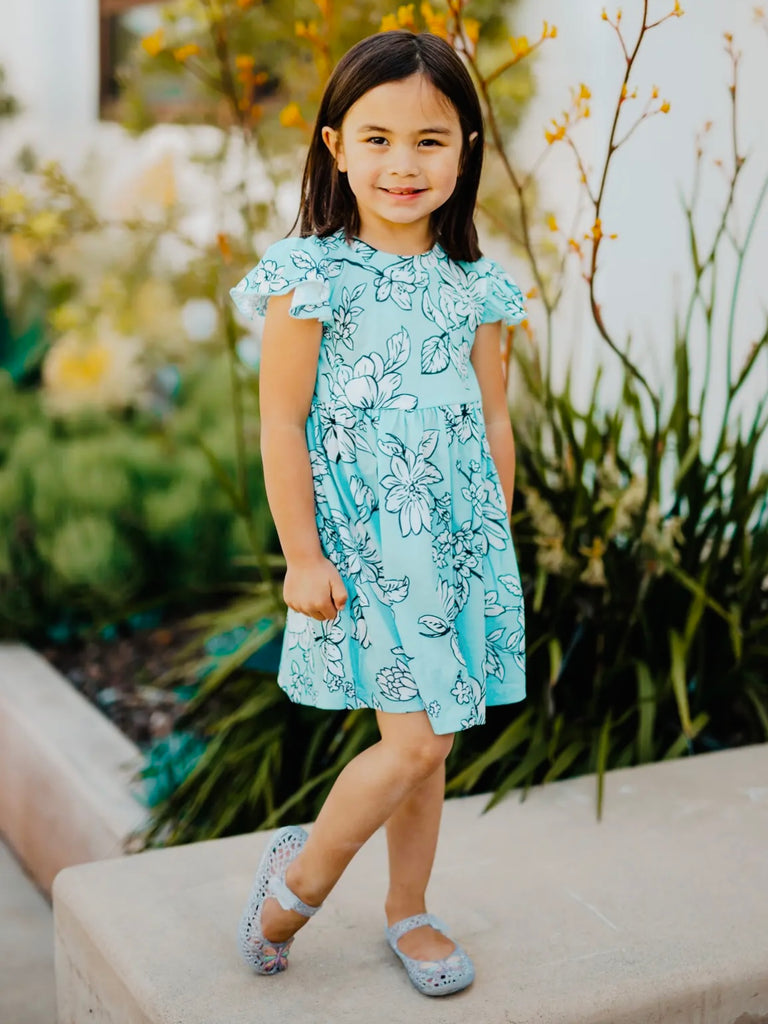 Kenna Ruffle Sleeve Dress - KIDS