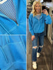 Morgan 1/2 Zip Hoodie - Deep Sky
