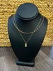 Jocelyn Double Chain Necklace - Gold