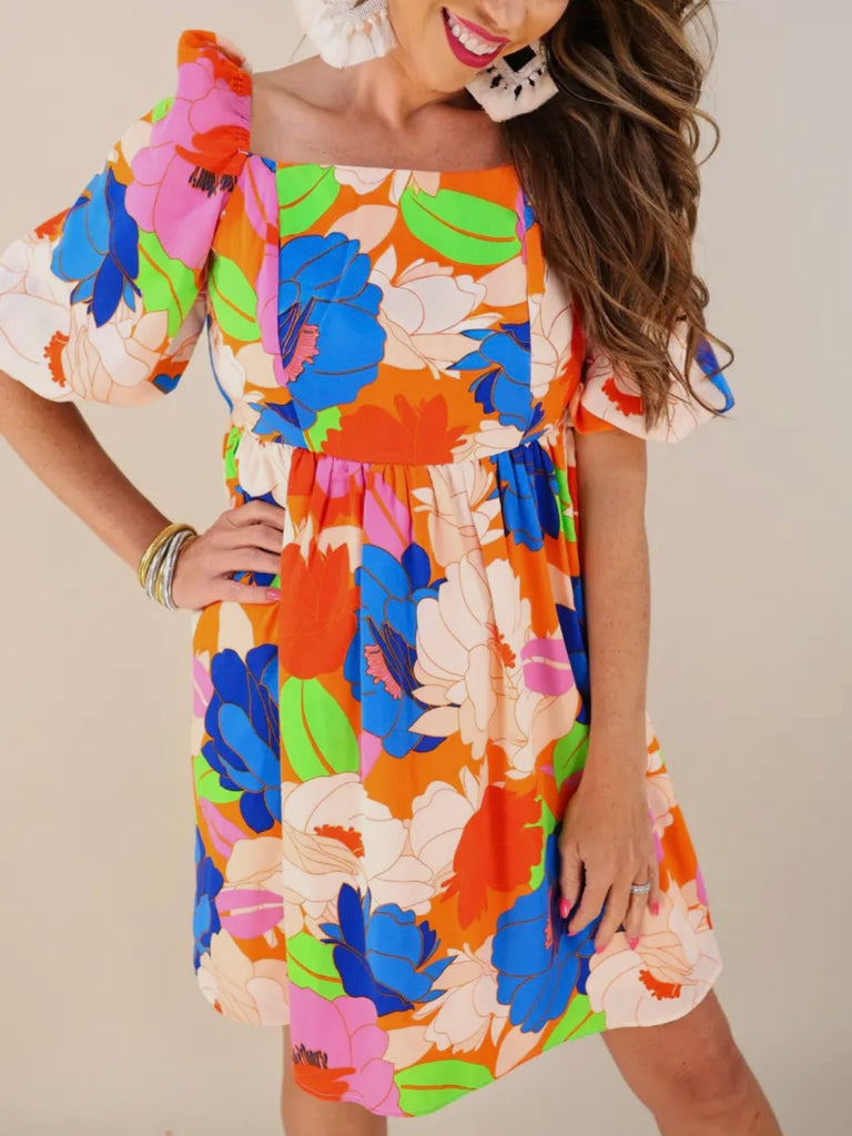 Daisy Puff Sleeve Dress